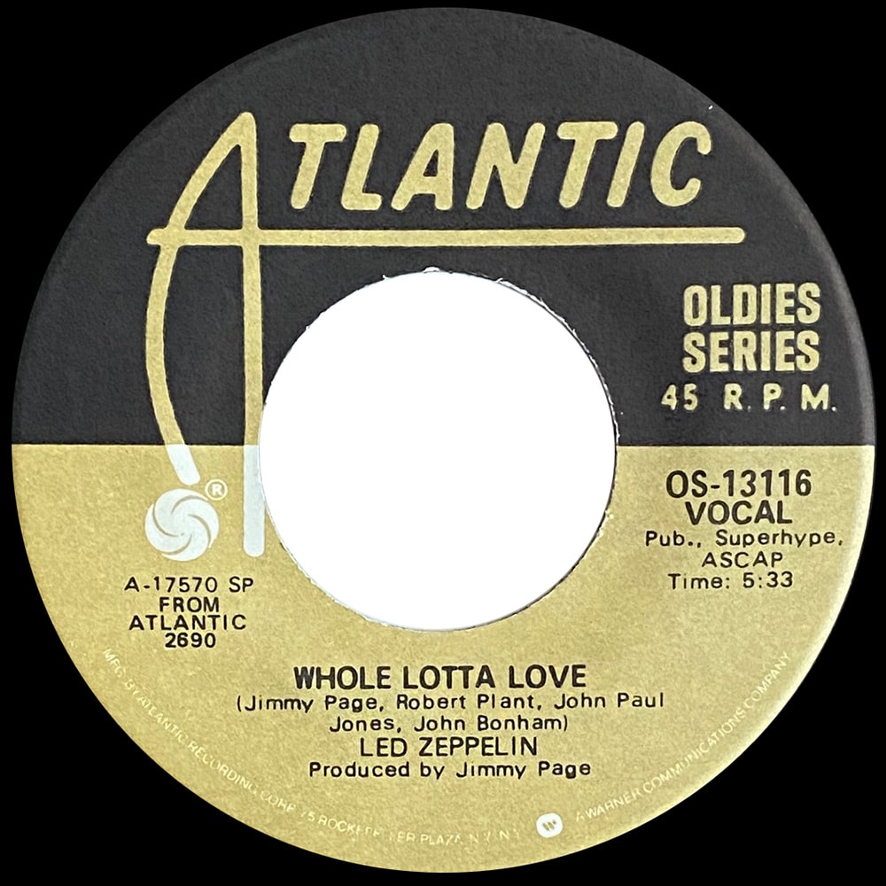 Single <br>USA (OS-13116) <br>Whole Lotta Love / Living Loving Maid (#3) - Image 2