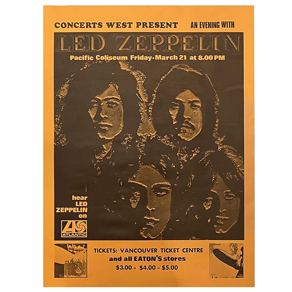 Concert Advertisement <br>1970.03.21 <br>Vancouver, CA (Poster)