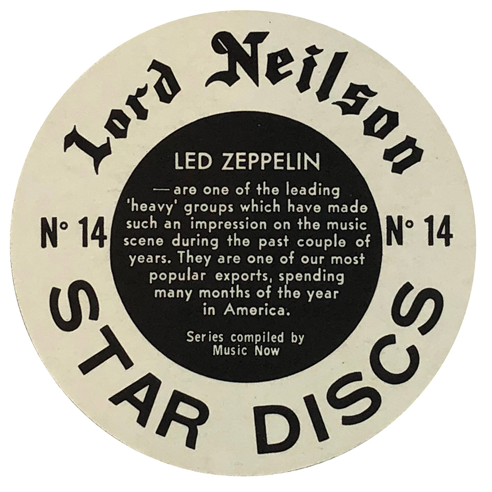 Trading Card (1970) <br>Lord Neilson Star Discs (US) - Image 2