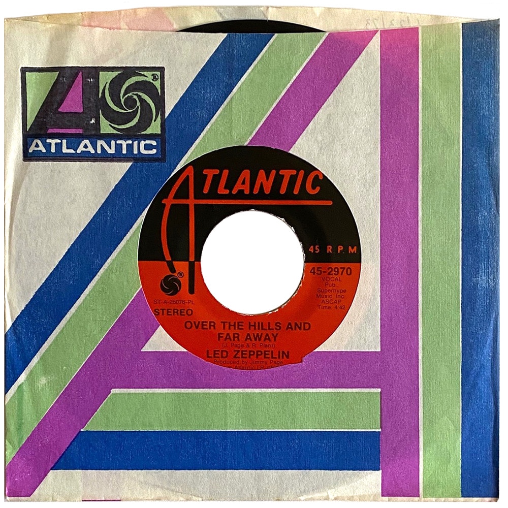Single <br>USA (45-2970) <br>Over The Hills and Far Away / Dancing Days (#5)