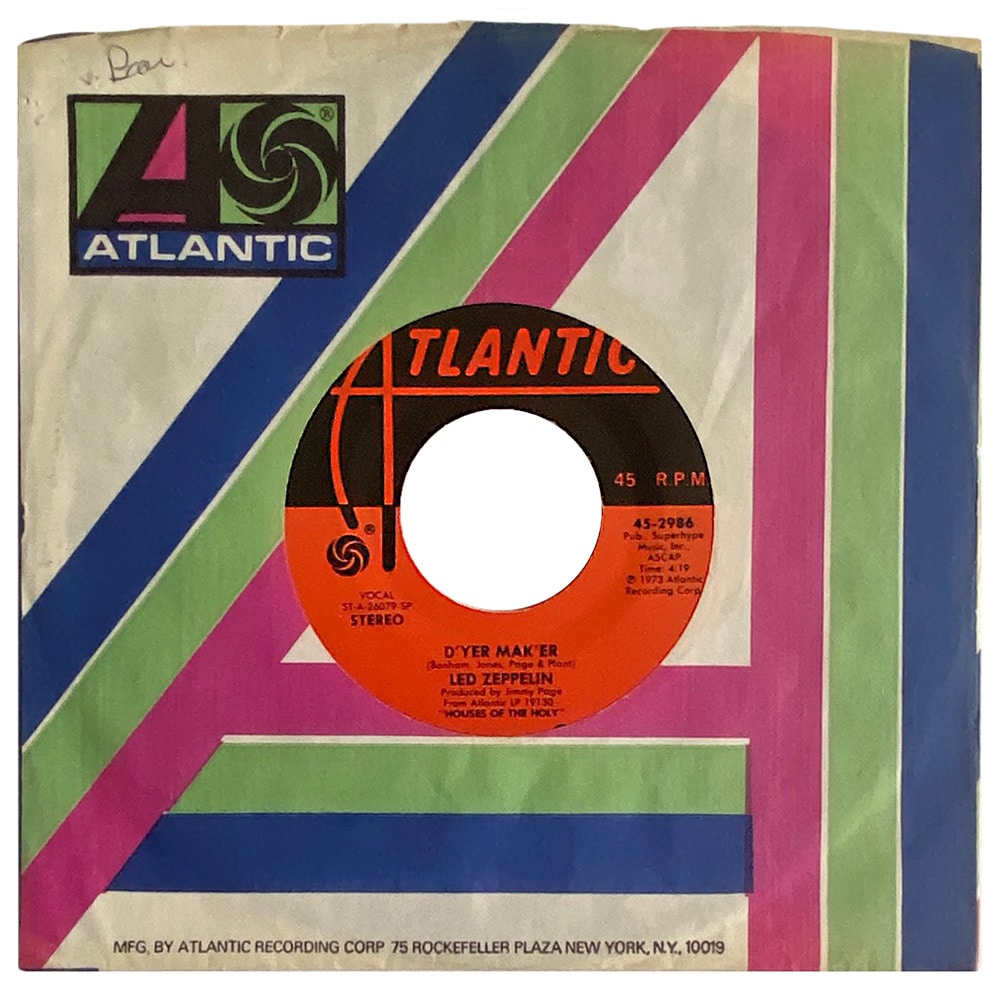 Single <br>USA (45-2986) <br>D'yer Mak'er / The Crunge (#04)