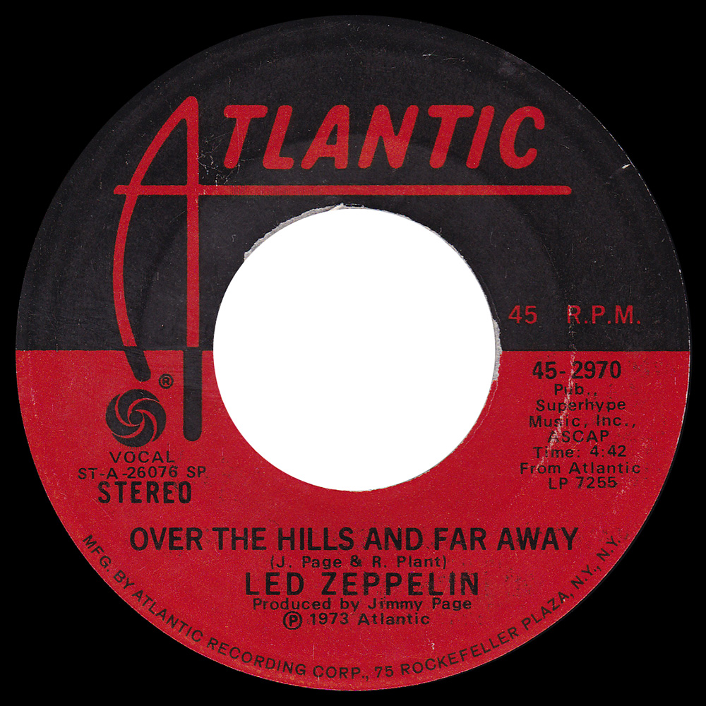 Single <br>USA (45-2970) <br>Over The Hills and Far Away / Dancing Days (#2)