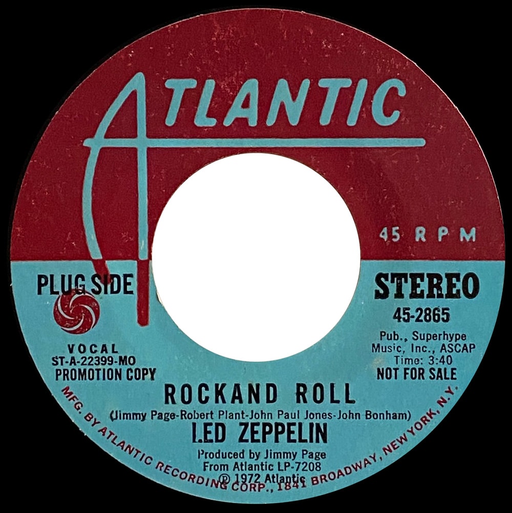 Single <br>USA (45-2865) <br>Rock and Roll / Rock and Roll (Promo #1) - Image 3