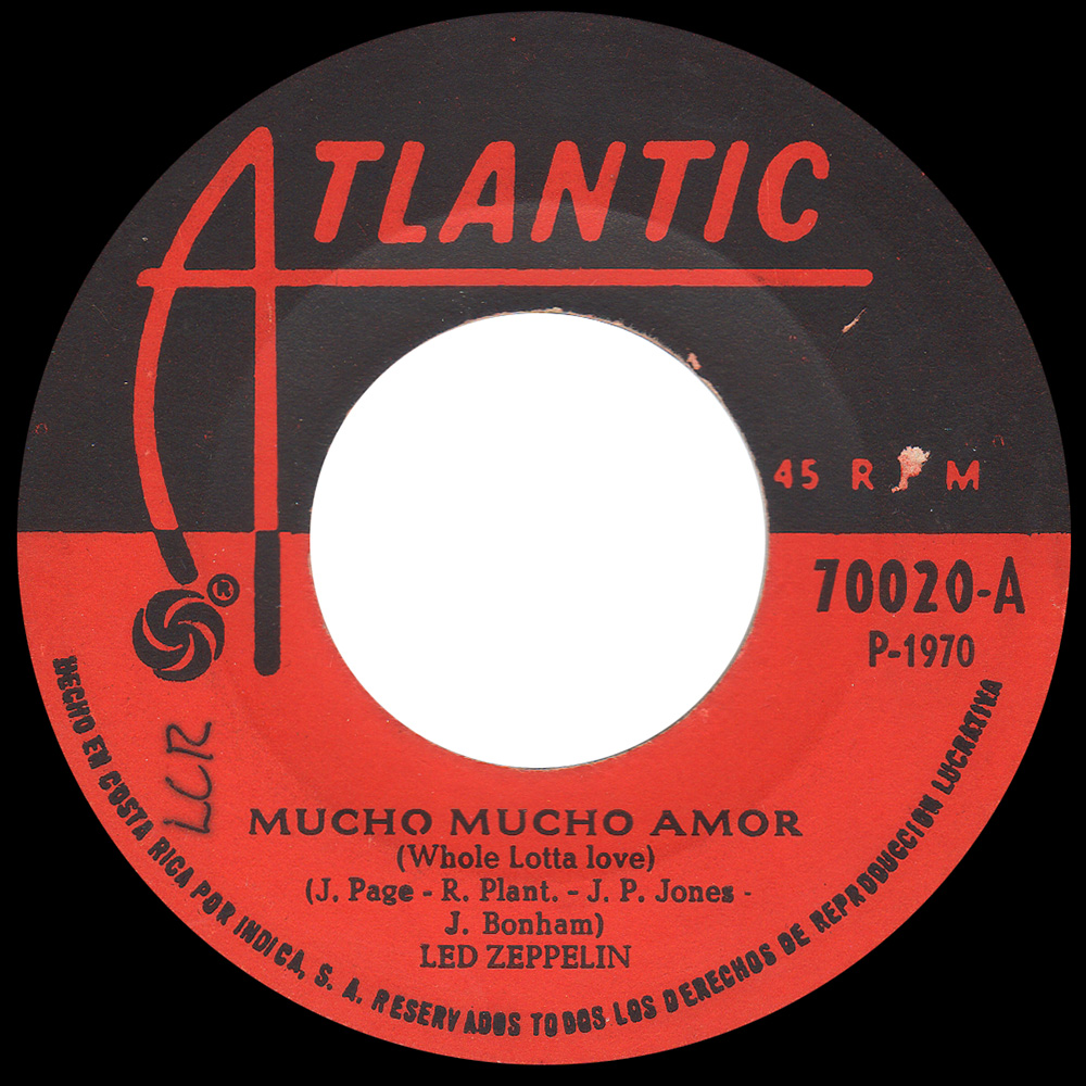 Single <br>Costa Rica (70020) <br>Whole Lotta Love / Communication Breakdown (#3)