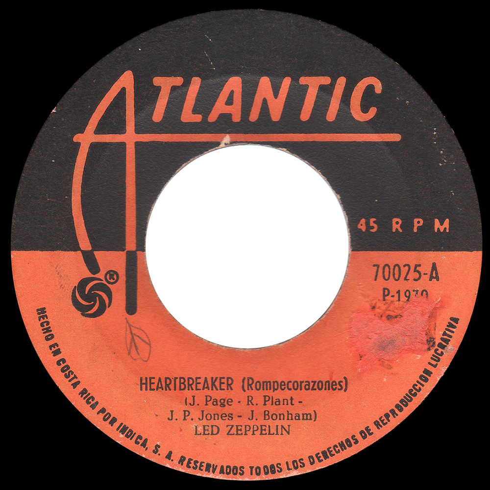 Single <br>Costa Rica (70025) <br>Heartbreaker / Living Loving Maid (#2)
