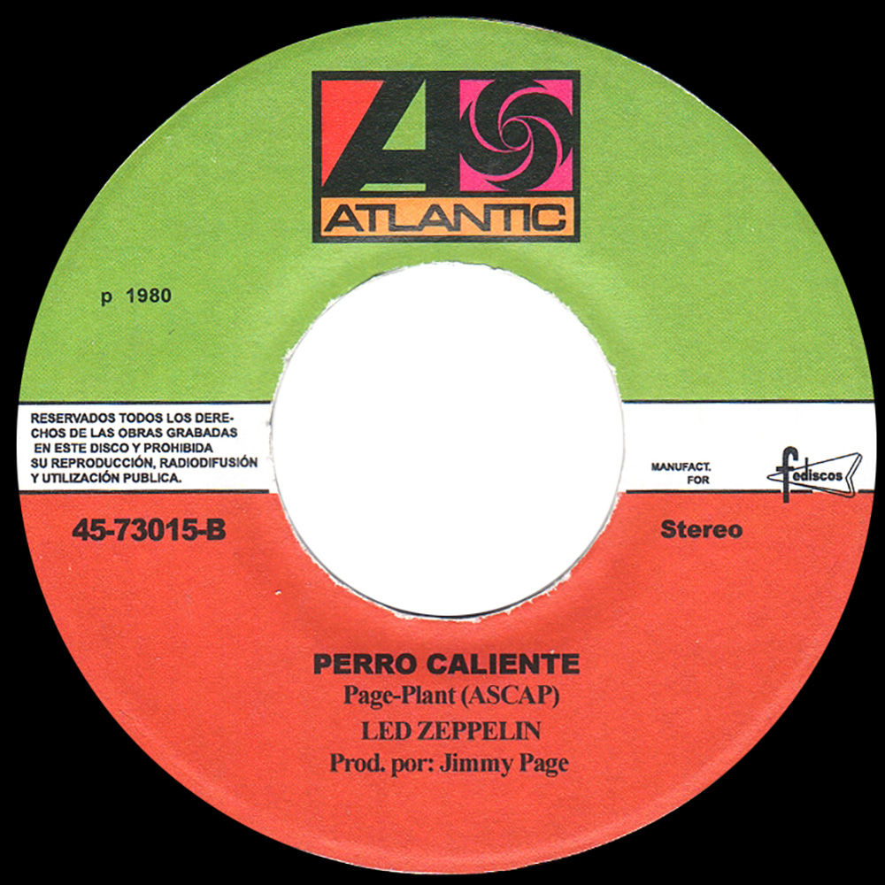 Single <br>Ecuador (45-73015) <br>Fool In The Rain / Hot Dog (#1) - Image 2