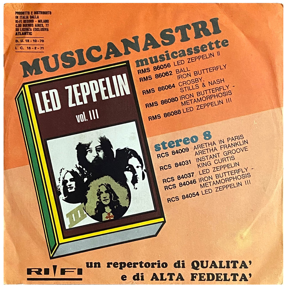 Single <br>Italy (ATL NP 03174) <br>Bron-Y-Aur Stomp / Immigrant Song (Promo #1) - Image 2