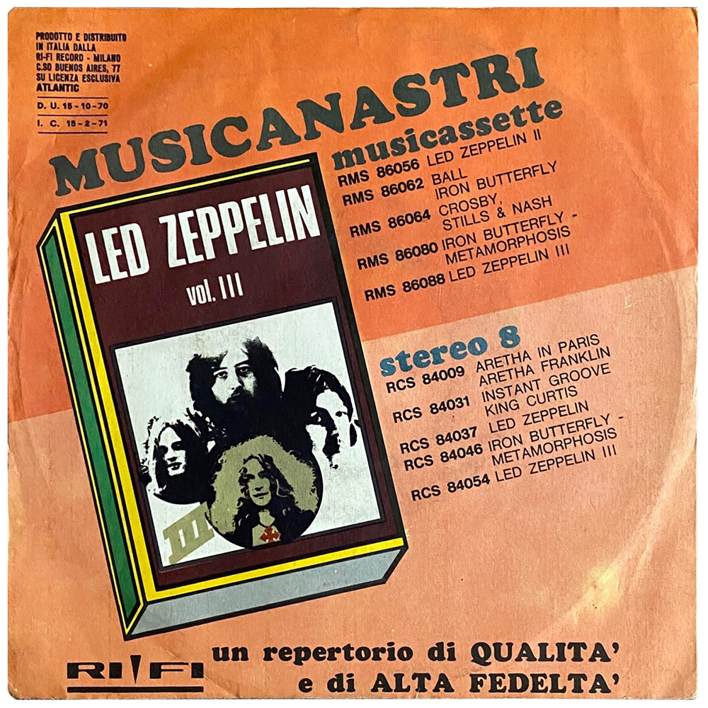 Single <br>Italy (ATL NP 03174) <br>Bron-Y-Aur Stomp / Immigrant Song (Promo #2) - Image 2