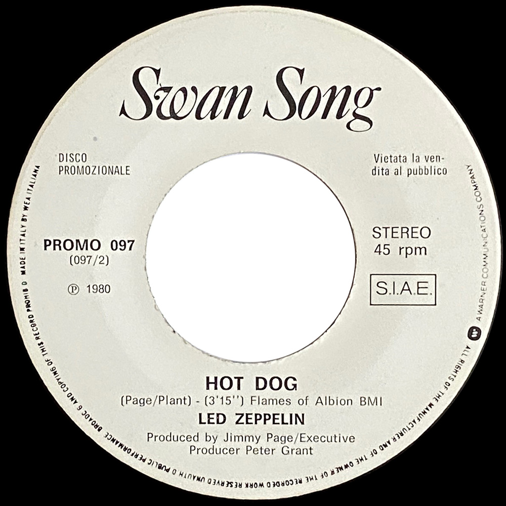 Single <br>Italy (Promo 097) <br>Fool In The Rain / Hot Dog (Promo #2) - Image 3