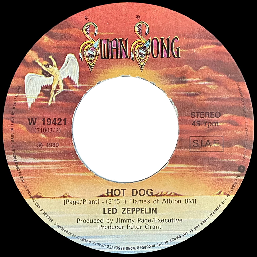 Single <br>Italy (W 19421) <br>Fool In The Rain / Hot Dog (#2) - Image 4
