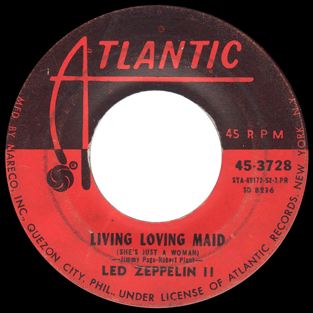 Single <br>Philippines (45-3728) <br>Whole Lotta Love / Living Loving Maid (#2) - Image 2