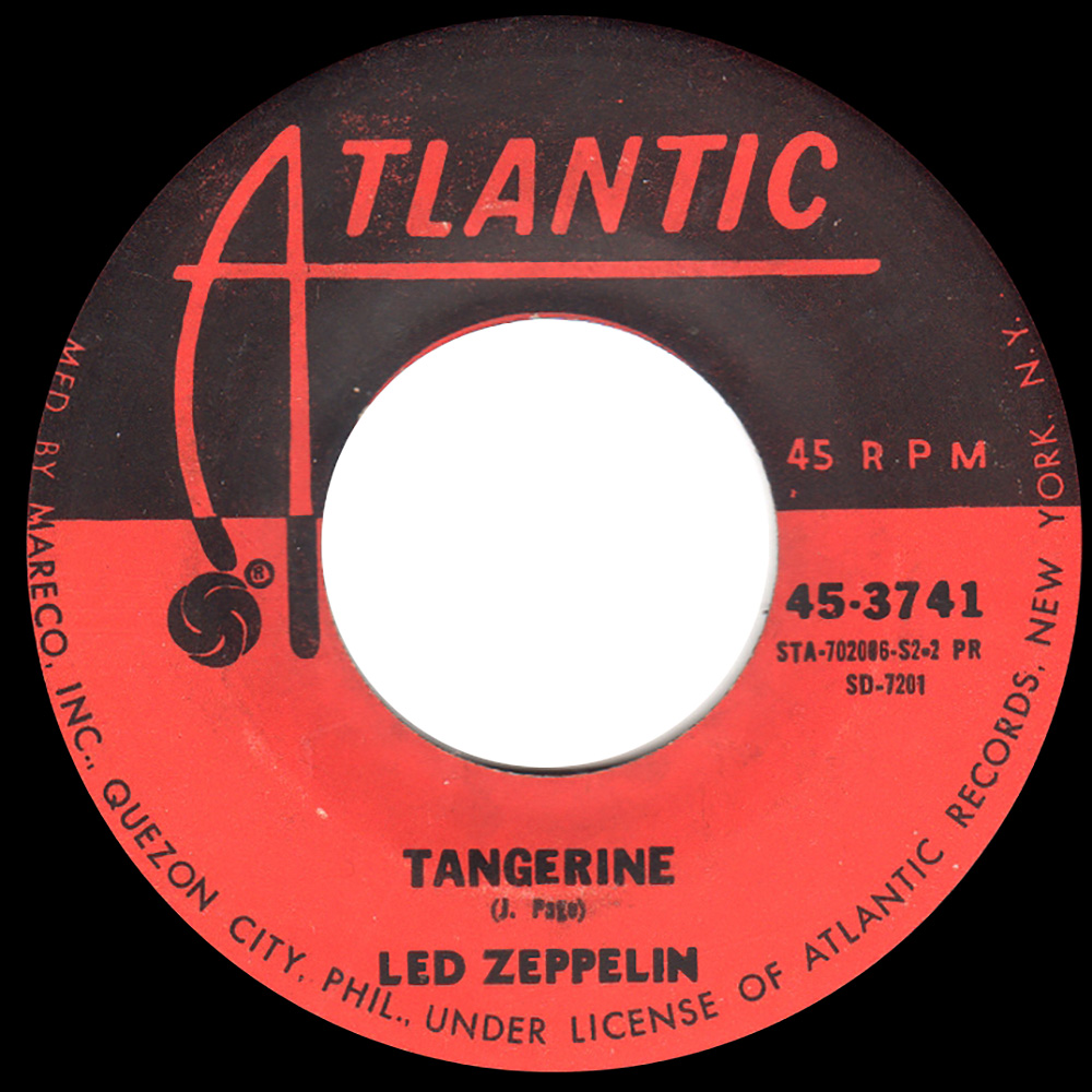 Single <br>Philippines (45-3741) <br>Immigrant Song / Tangerine (#2) - Image 2