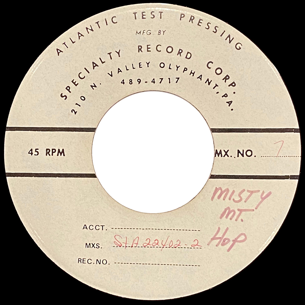 Single <br>USA (45-2849) <br>Misty Mountain Hop / Misty Mountain Hop (Test Pressing) - Image 2