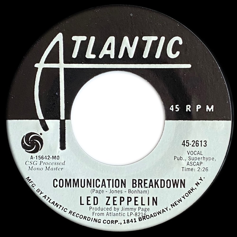 Single <br>USA (45-2613) <br>Good Times Bad Times / Communication Breakdown (Promo #5) - Image 3