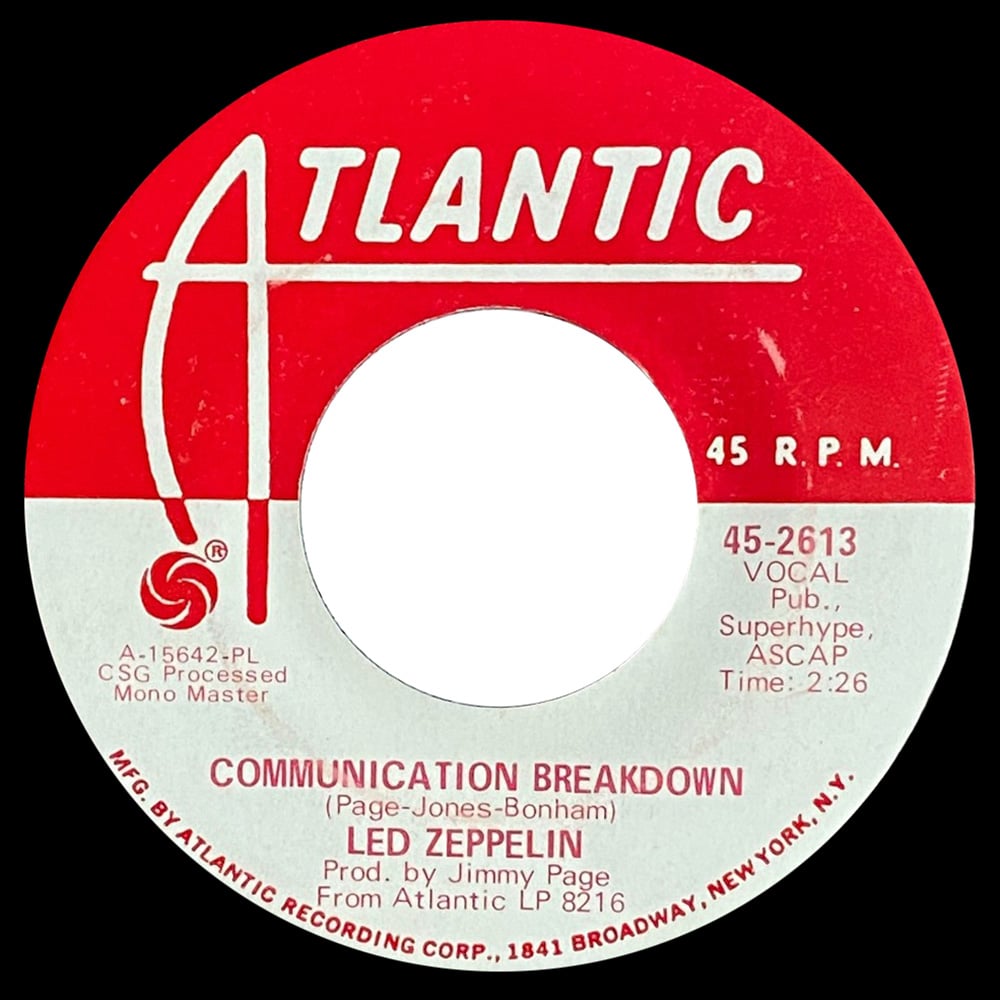 Single <br>USA (45-2613) <br>Good Times Bad Times / Communication Breakdown (Promo #3) - Image 3