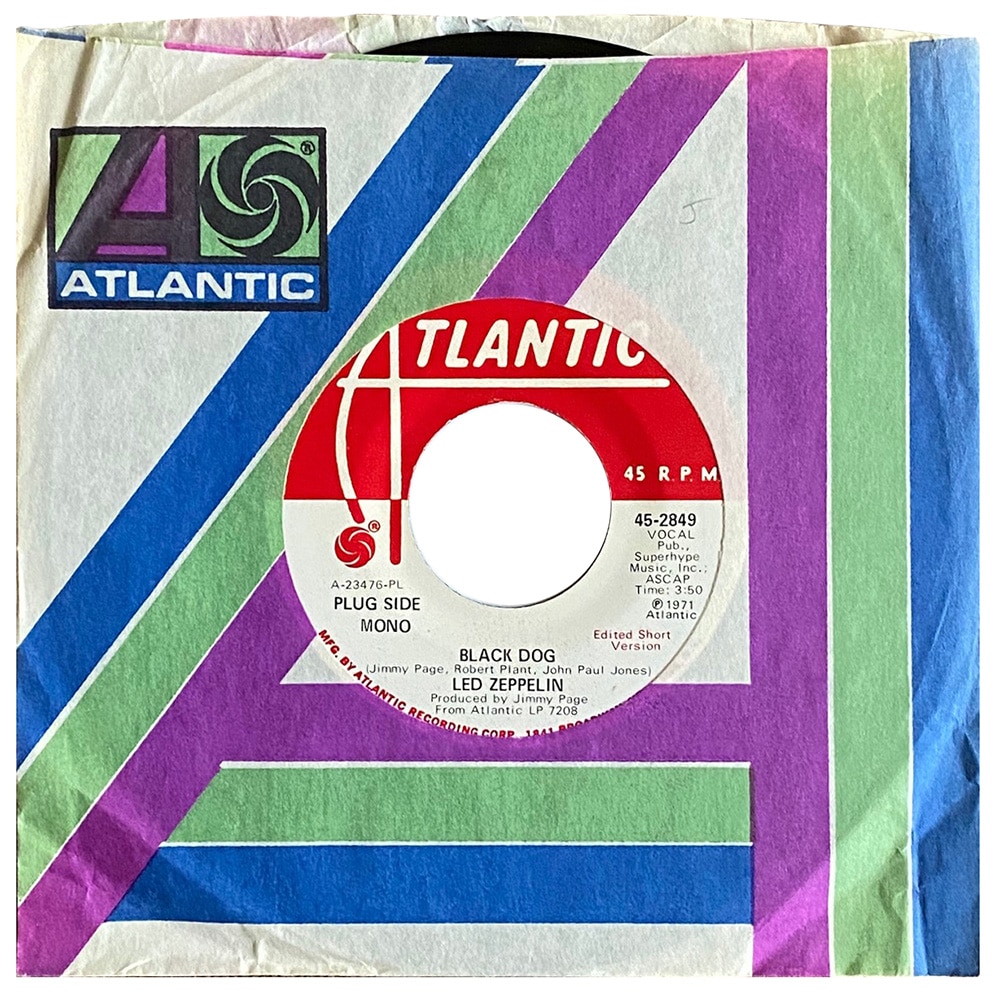 Single <br>USA (45-2849) <br>Black Dog / Black Dog (Promo #2)