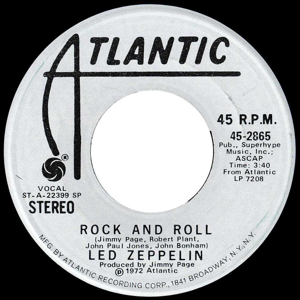 Single <br>USA (45-2865) <br>Rock and Roll / Rock and Roll (Promo #3) - Image 2
