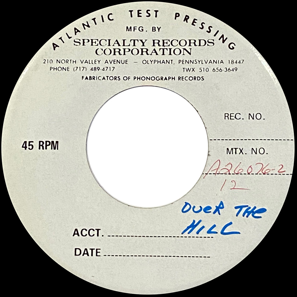 Single <br>USA (45-2970) <br>Over The Hills and Far Away / Over The Hills and Far Away (Test Pressing #1) - Image 2