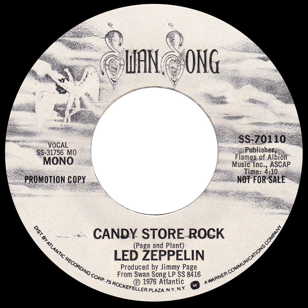 Single <br>USA (SS-70110) <br>Candy Store Rock / Candy Store Rock (Promo #3)