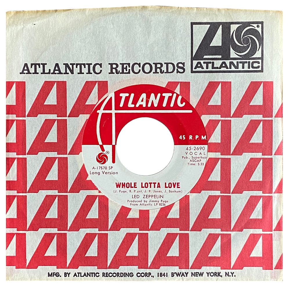 Single <br>USA (45-2690) <br>Whole Lotta Love / Whole Lotta Love (Promo #1)