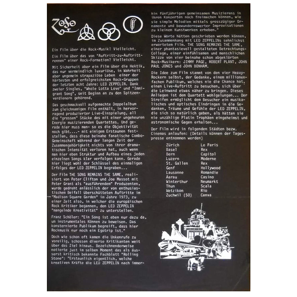 TSRTS (1976) <br>Flyer, 2-Sided (Switzerland) - Image 2
