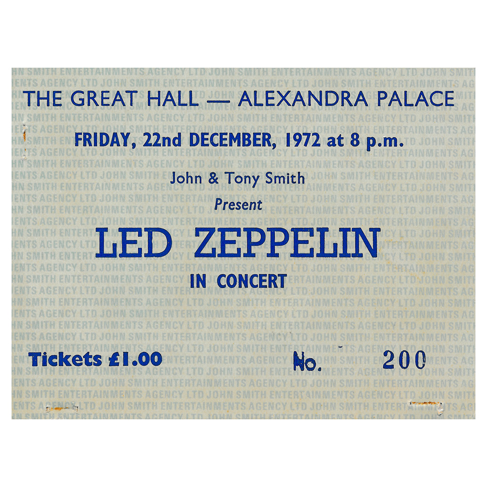 Concert Ticket <br>1972.12.22 <br>London, UK