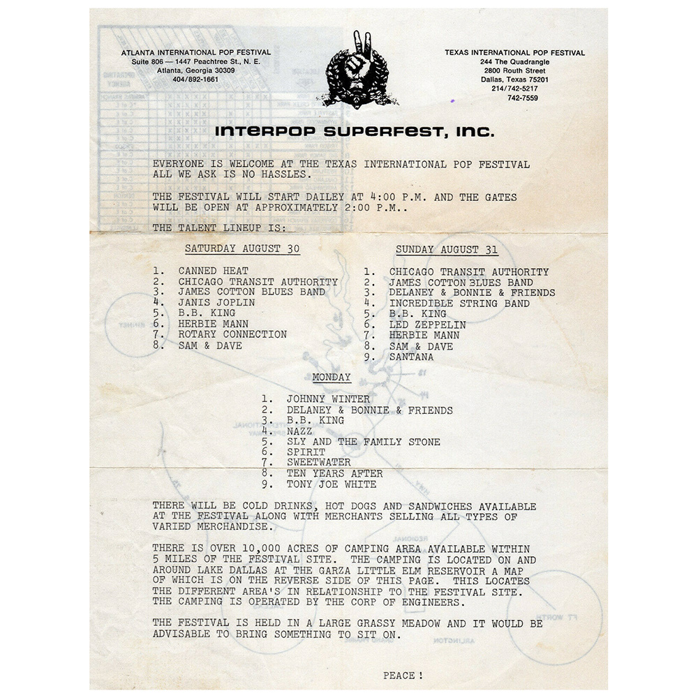 Concert Rarity <br>1969.08.31 <br>Lewisville, Flyer