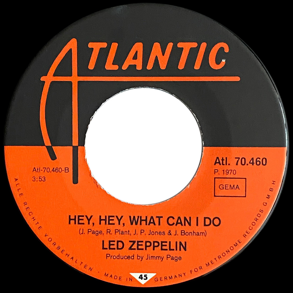 Single <br>Austria (ATL. 70.460) <br>Immigrant Song / Hey, Hey, What Can I Do (#2) - Image 4