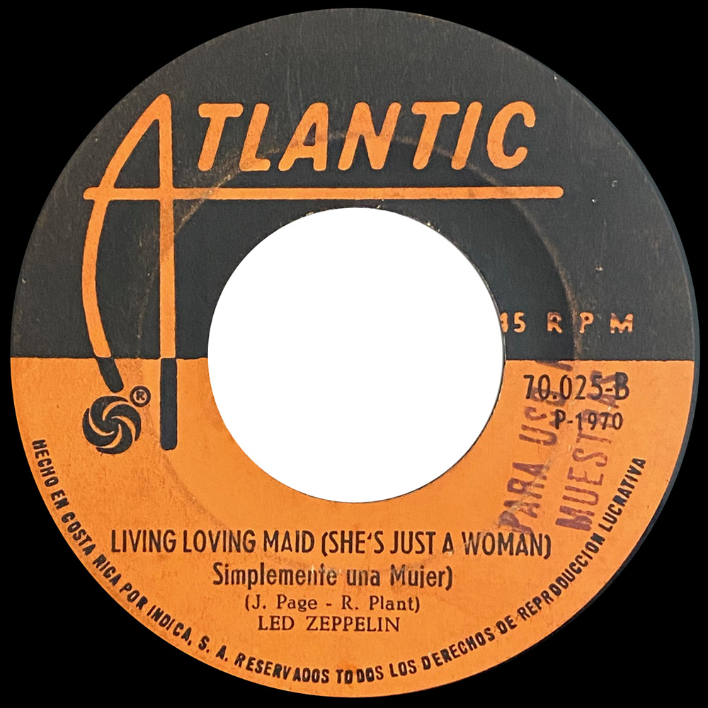 Single <br>Costa Rica (70025) <br>Heartbreaker / Living Loving Maid (Promo) - Image 2