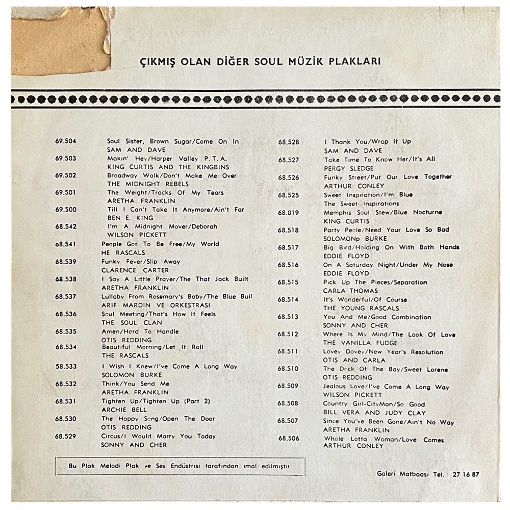 Single <br>Turkey (70501) <br>Whole Lotta Love / Ramble On (Promo) - Image 3