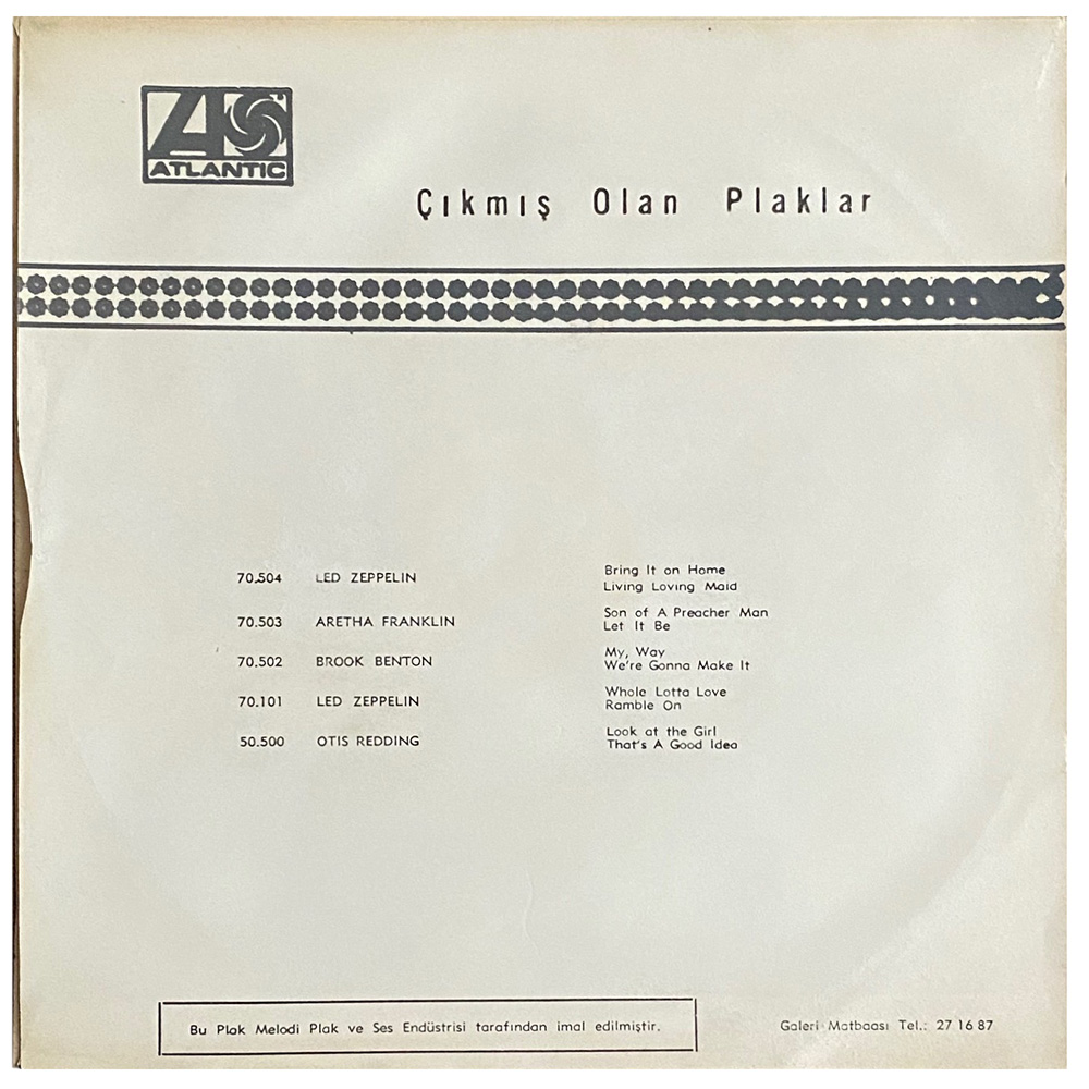 Single <br>Turkey (71505) <br>Immigrant Song / Hey, Hey, What Can I Do (#2) - Image 2