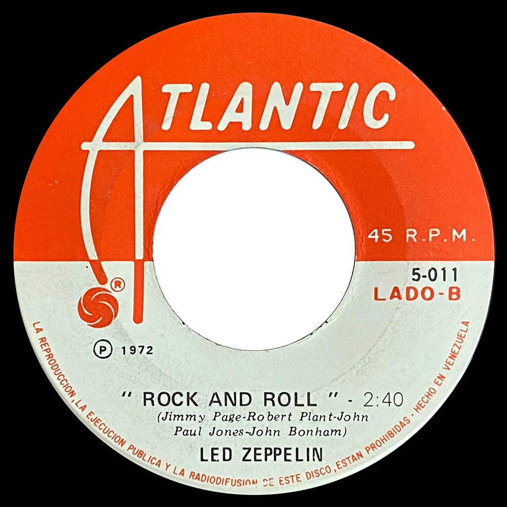 Single <br>Venezuela (5-011) <br>Black Dog / Rock and Roll (#1) - Image 2