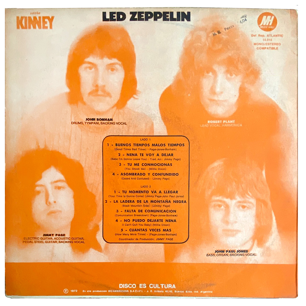 LP <br>Led Zeppelin <br>Argentina (14.015) #1 - Image 2