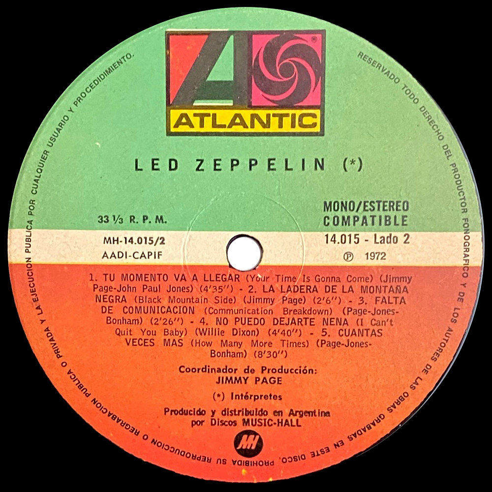 LP <br>Led Zeppelin <br>Argentina (14.015) #1 - Image 4