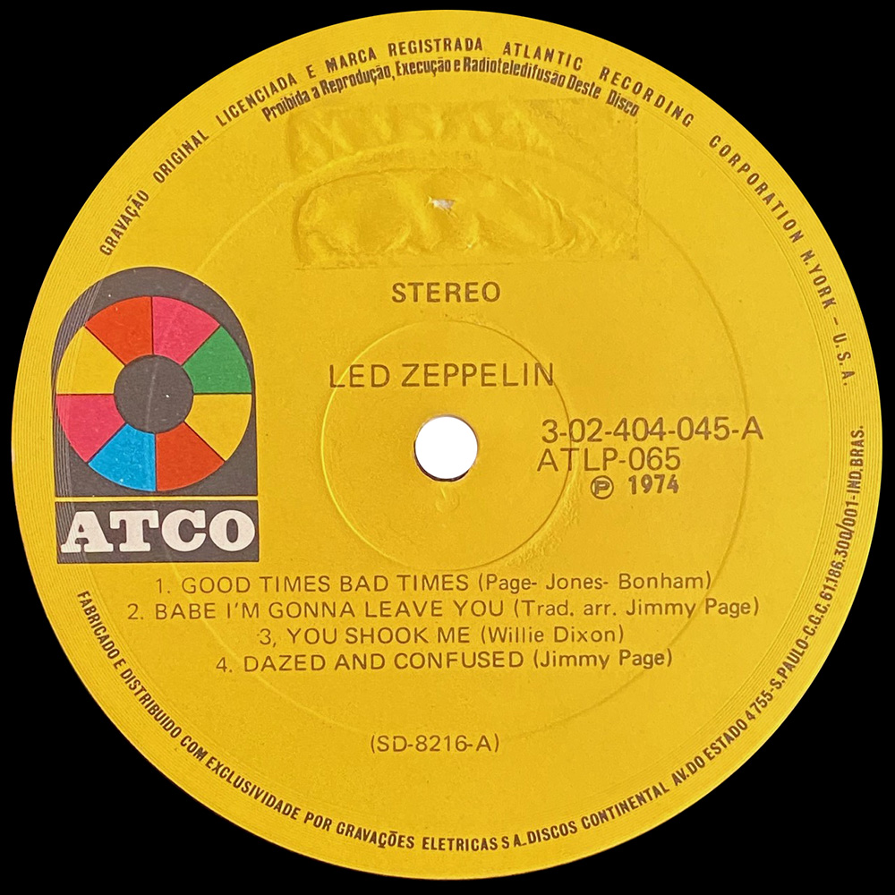 LP <br>Led Zeppelin <br>Brazil (3-02-404-045) #1 - Image 3