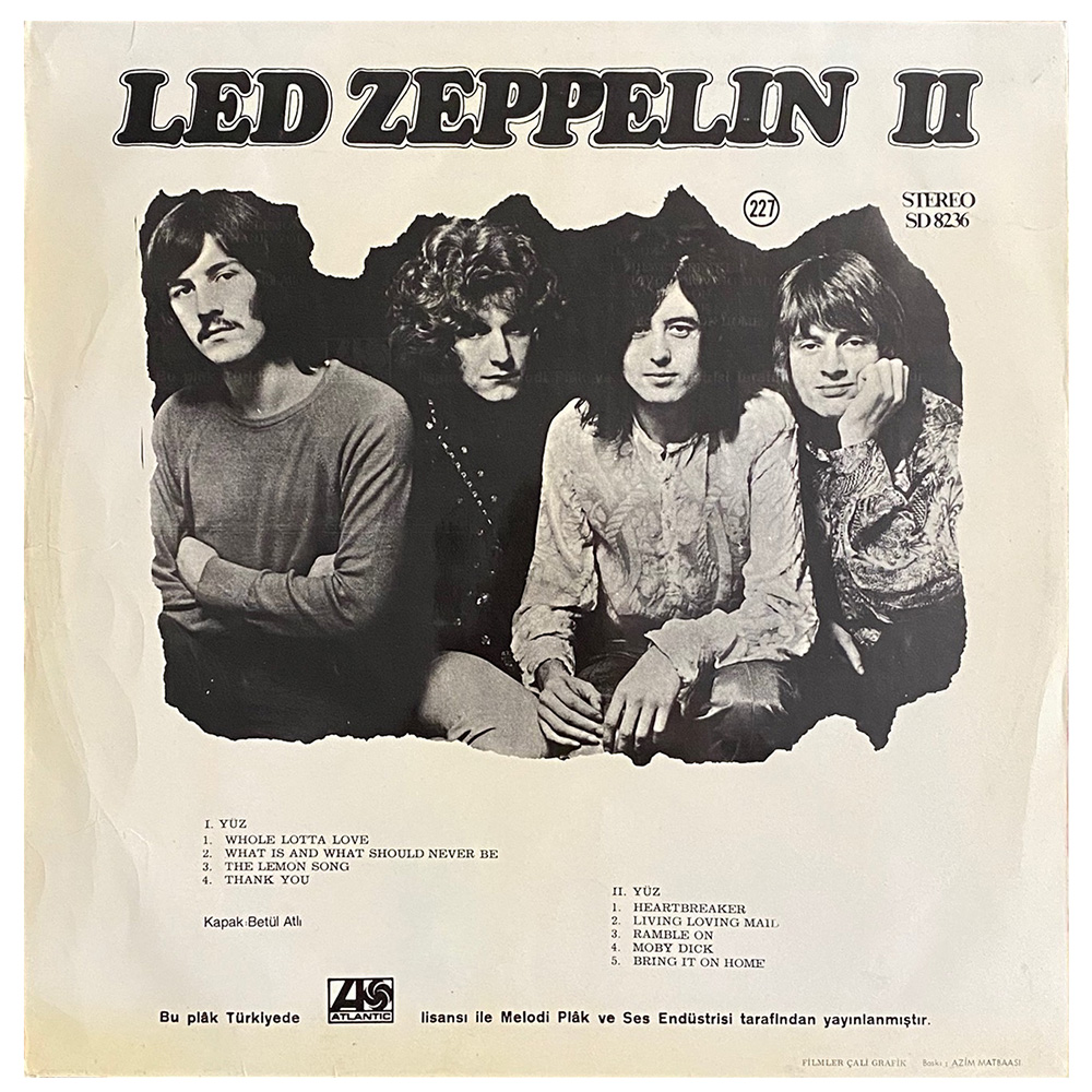 LP <br>Led Zeppelin II <br>Turkey (SD8236) #4 - Image 2