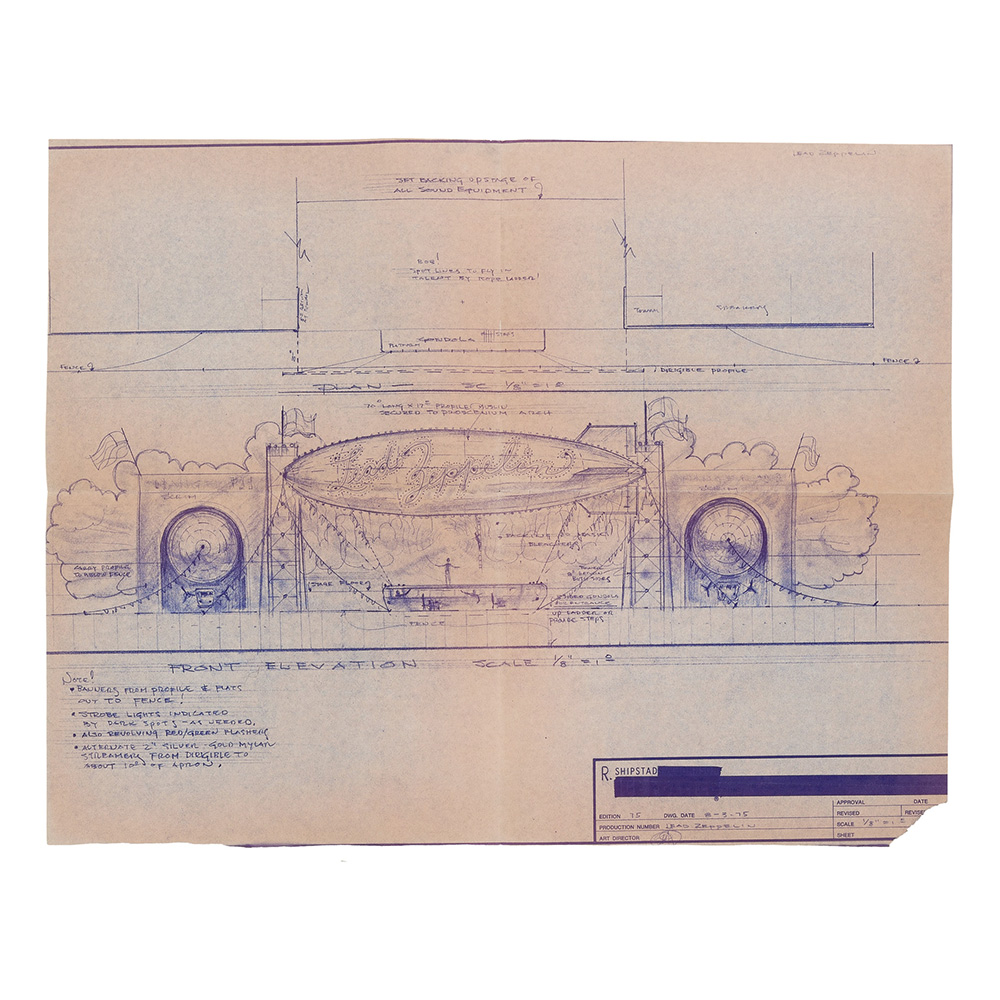 Concert Rarity <br>1975.08.23 <br>Oakland, Stage Blueprint