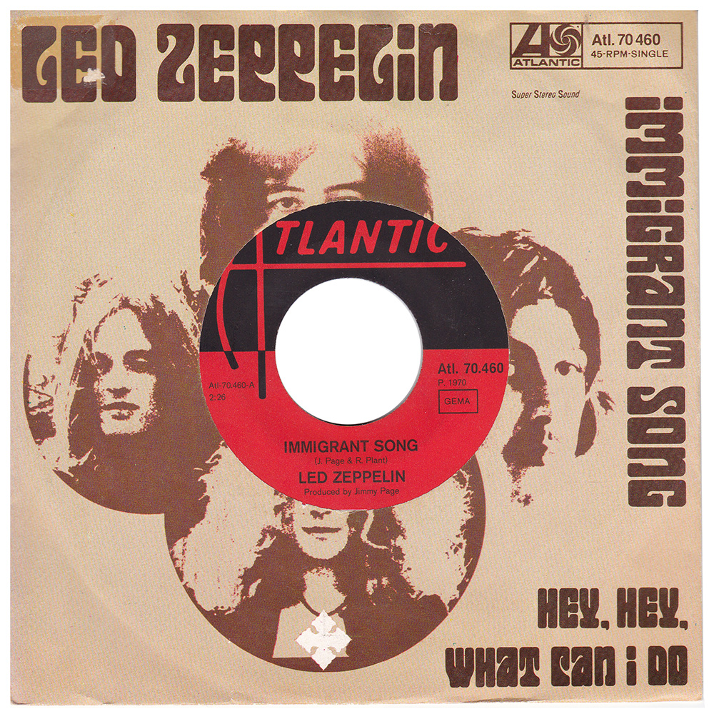 Single <br>Germany (ATL. 70.460) <br>Immigrant Song / Hey, Hey What Can I Do (#2) - Image 5