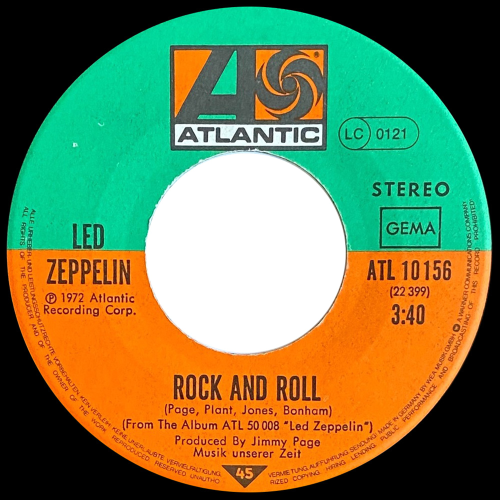 Single <br>Germany (ATL 10156) <br>Rock and Roll / Four Sticks (#7) - Image 4