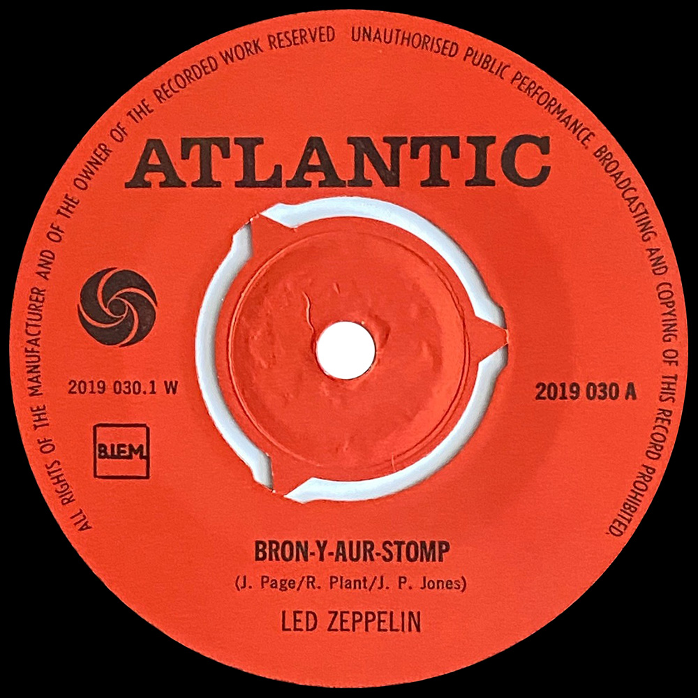 Single <br>Holland (2019 030) <br>Bron-Y-Aur Stomp / Out On The Tiles (#2) - Image 3