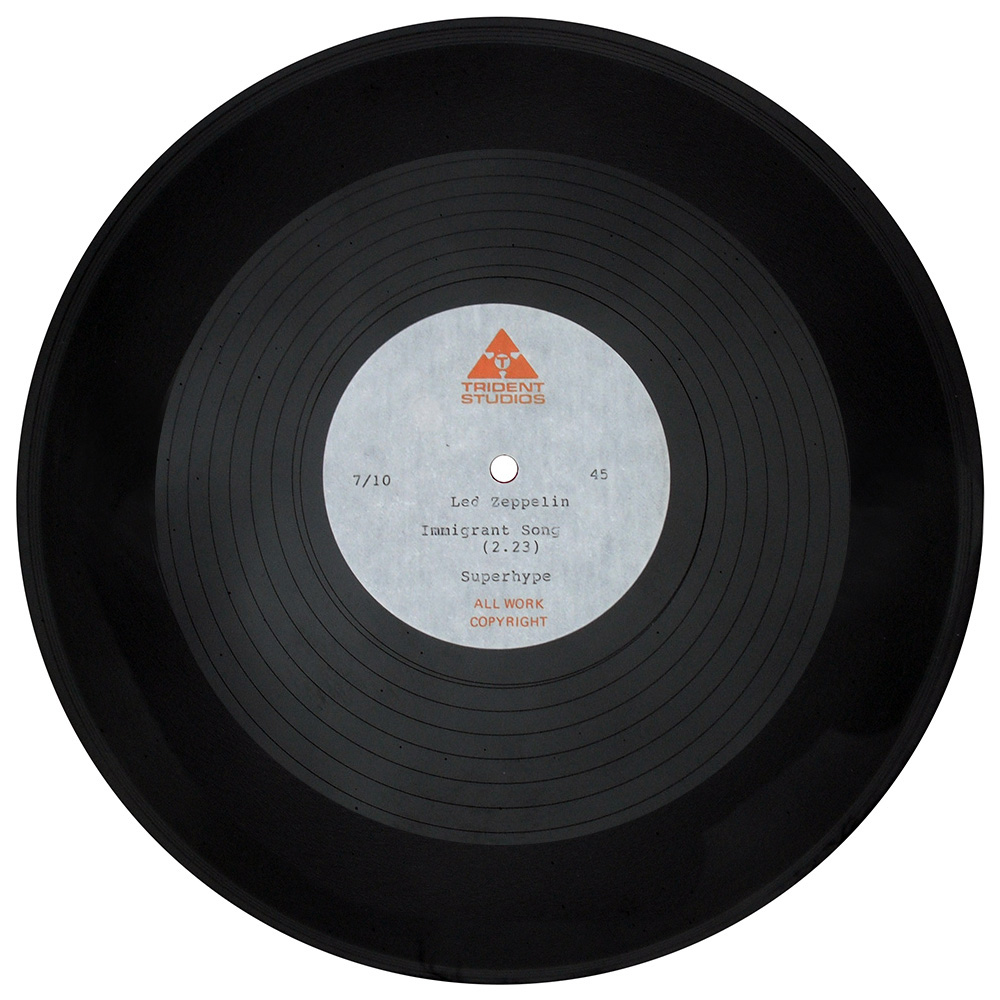 Single <br>United Kingdom (N/A) <br>Immigrant Song, 10" (Acetate) - Image 2