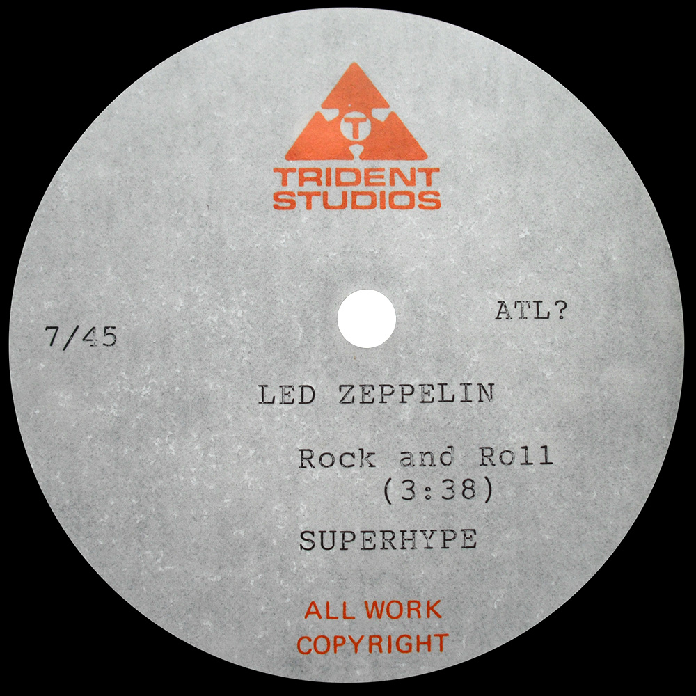 Single <br>United Kingdom (N/A) <br>Rock and Roll, 10" (Acetate)