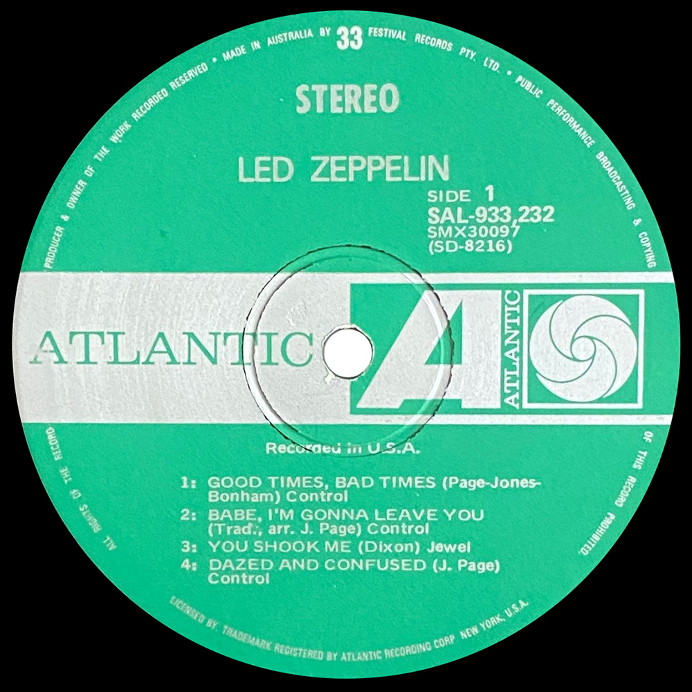 LP <br>Led Zeppelin <br>Australia (SAL-933,232) #6 - Image 3