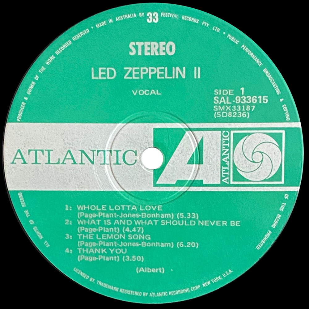 LP <br>Led Zeppelin II <br>Australia (SAL-933615) #1 - Image 4