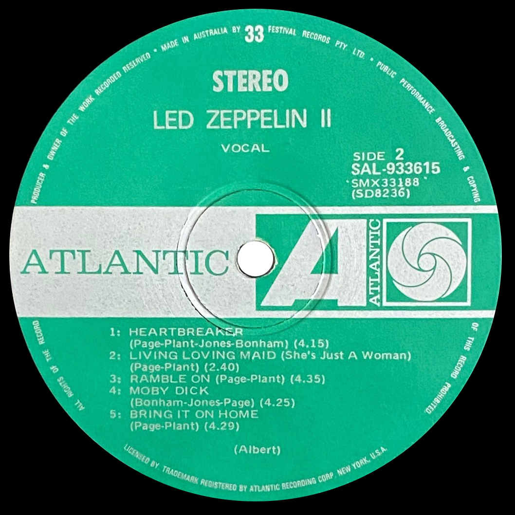 LP <br>Led Zeppelin II <br>Australia (SAL-933615) #1 - Image 5