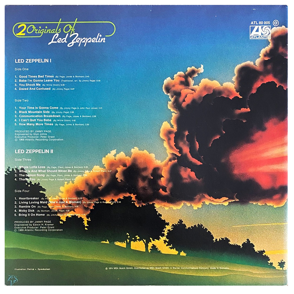 LP <br>2 Originals Of Led Zeppelin <br>Germany (ATL 80 005) Promo #1 - Image 2
