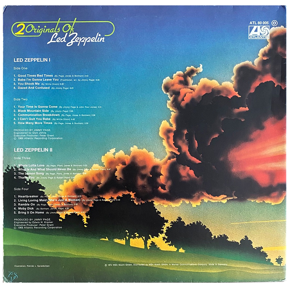 LP <br>2 Originals Of Led Zeppelin <br>Germany (ATL 80 005) Promo #2 - Image 2