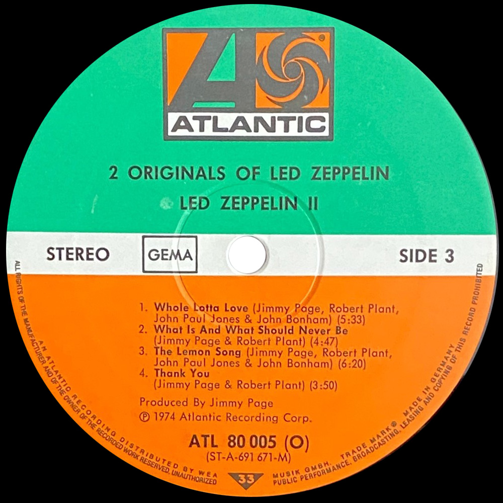 LP <br>2 Originals Of Led Zeppelin <br>France (ATL 80 005) - Image 6