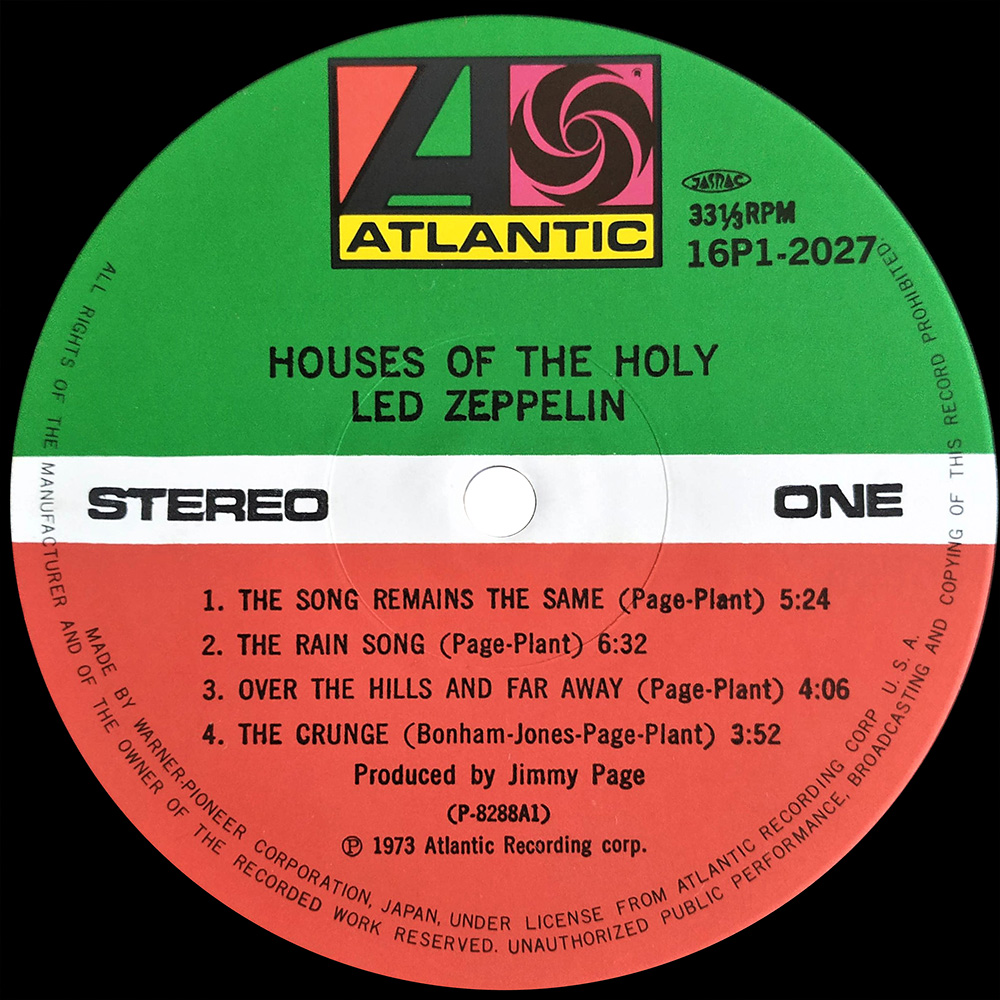 LP <br>Houses of the Holy <br>Japan (16P1-2027) - Image 3