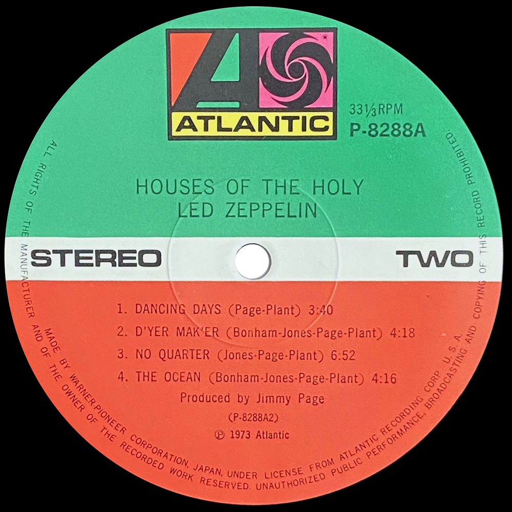 LP <br>Houses of the Holy <br>Japan (P-8288A) V1 - Image 4